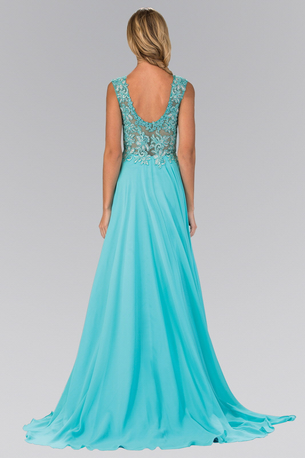 Bead Embellished Chiffon Floor Length Dress LuxuryLifeWay Online Store