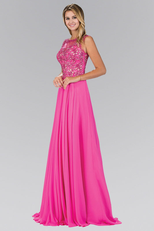 Bead Embellished Chiffon Floor Length Dress LuxuryLifeWay Online Store