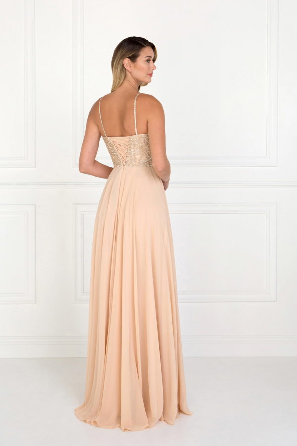 Chiffon Sweetheart A-Ling Long Dress with Jewels Embellished LuxuryLifeWay Online Store