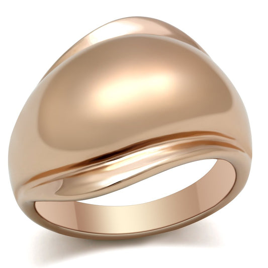 GL157 - IP Rose Gold(Ion Plating) Brass Ring with No Stone LuxuryLifeWay Online Store