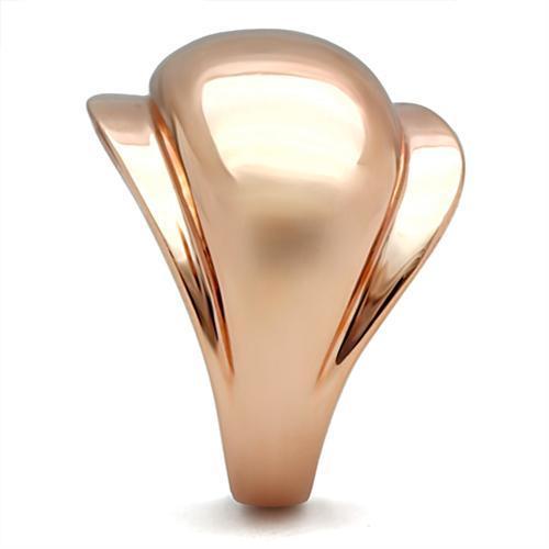 GL157 - IP Rose Gold(Ion Plating) Brass Ring with No Stone LuxuryLifeWay Online Store
