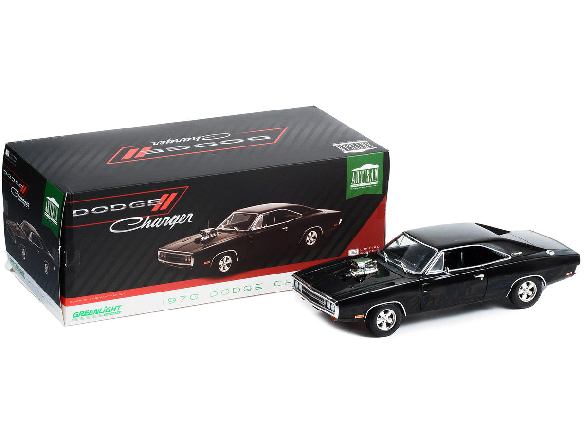 1970 Dodge Charger with Blown Engine Black "Artisan Collection" Series 1/18 Diecast Model Car by Greenlight LuxuryLifeWay Online Store