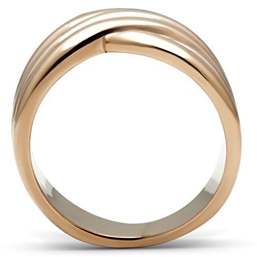 GL205 - IP Rose Gold(Ion Plating) Brass Ring with No Stone LuxuryLifeWay Online Store