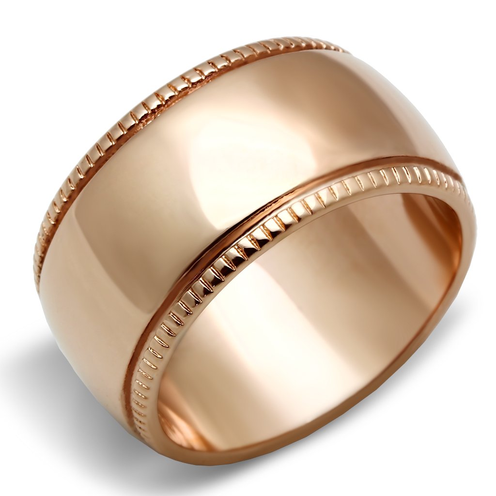 GL213 - IP Rose Gold(Ion Plating) Brass Ring with No Stone LuxuryLifeWay Online Store