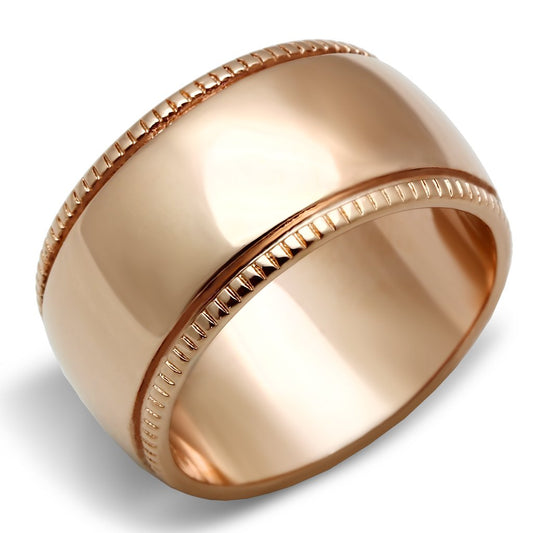 GL213 - IP Rose Gold(Ion Plating) Brass Ring with No Stone LuxuryLifeWay Online Store