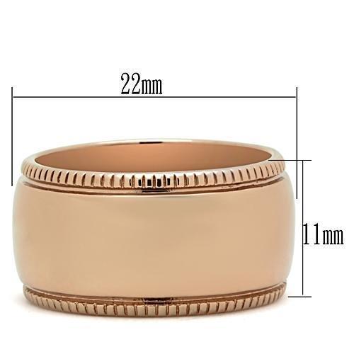 GL213 - IP Rose Gold(Ion Plating) Brass Ring with No Stone LuxuryLifeWay Online Store