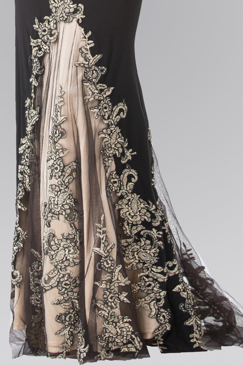 Long High Neck Dress Accented with Embroidery LuxuryLifeWay Online Store