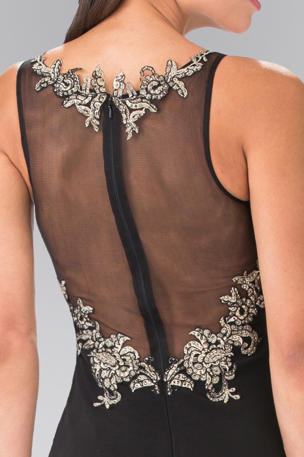 Long High Neck Dress Accented with Embroidery LuxuryLifeWay Online Store
