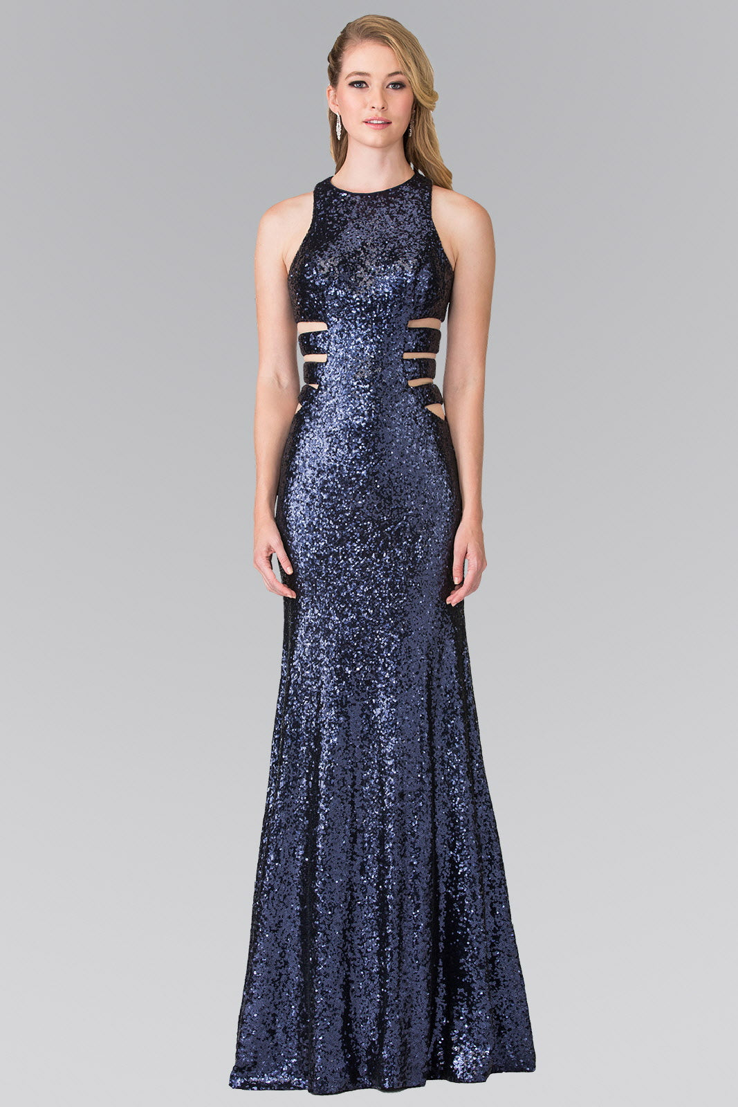 Sleeveless Sequin Long Dress with Side Cut-Out LuxuryLifeWay Online Store
