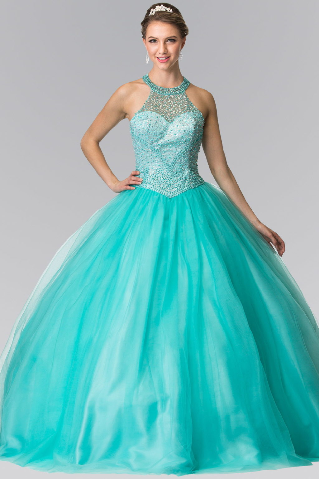 Illusion Sweathearted Tulle Quinceanera Dress LuxuryLifeWay Online Store