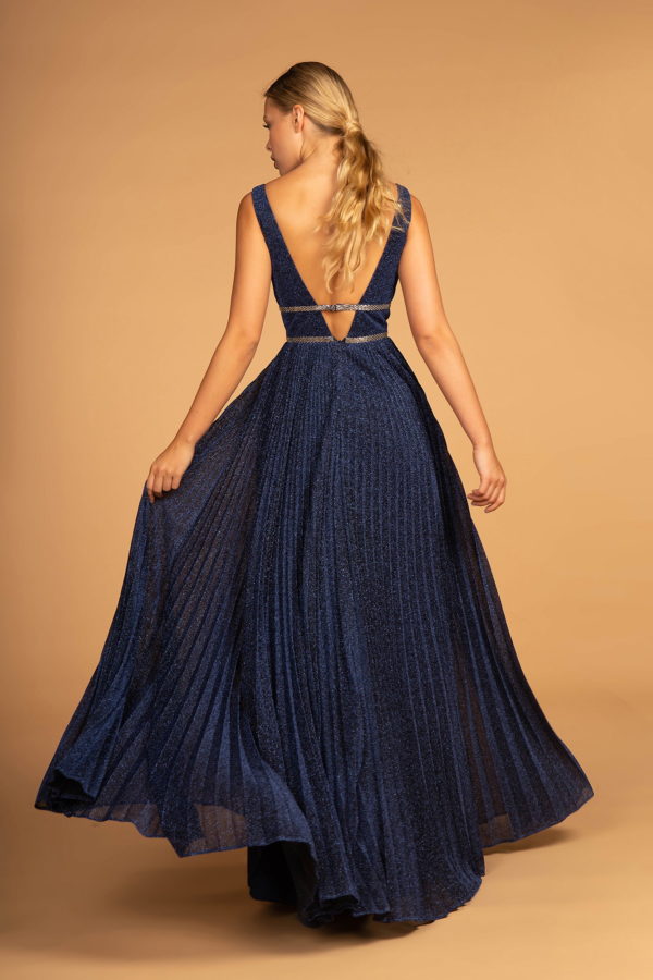 Metallic Jewel V-Back Long Dress LuxuryLifeWay Online Store