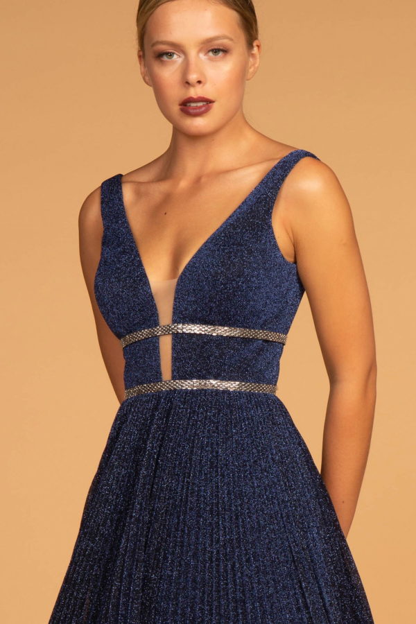 Metallic Jewel V-Back Long Dress LuxuryLifeWay Online Store