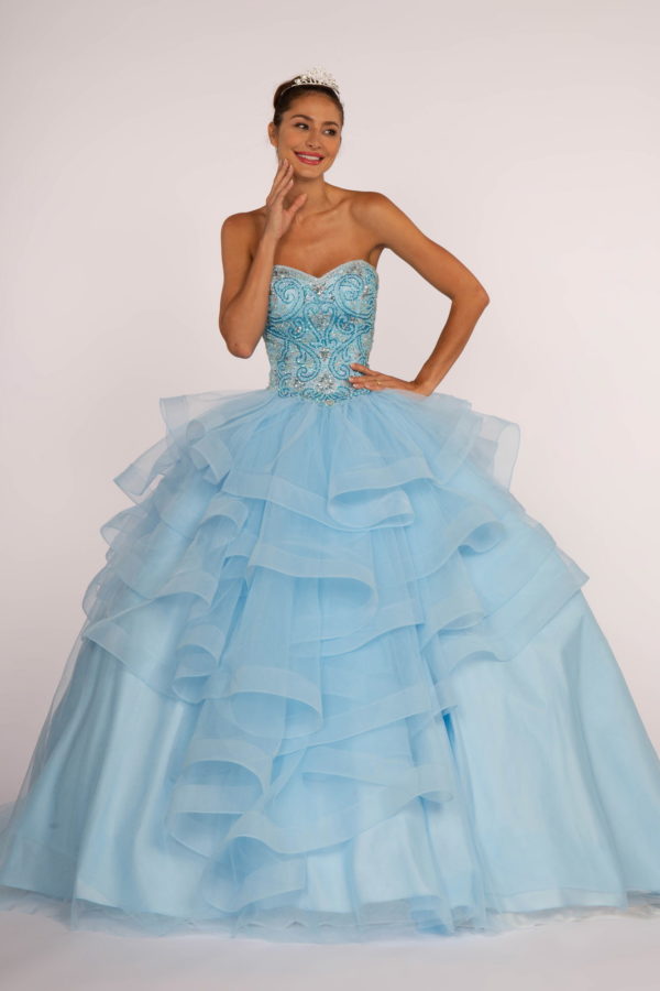 Rhinestone Embellished Sweetheart Ball Gow LuxuryLifeWay Online Store