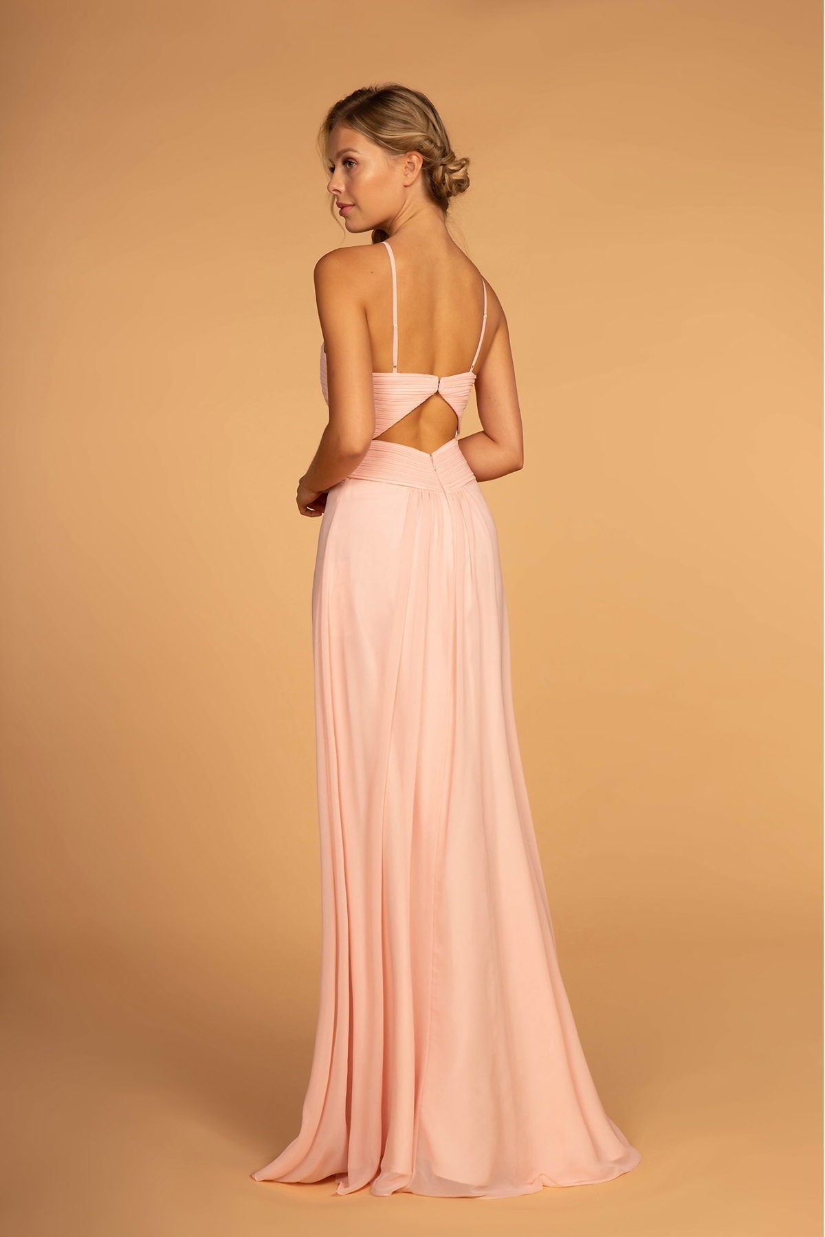 Chiffon Ruched-Bodice Long Dress LuxuryLifeWay Online Store