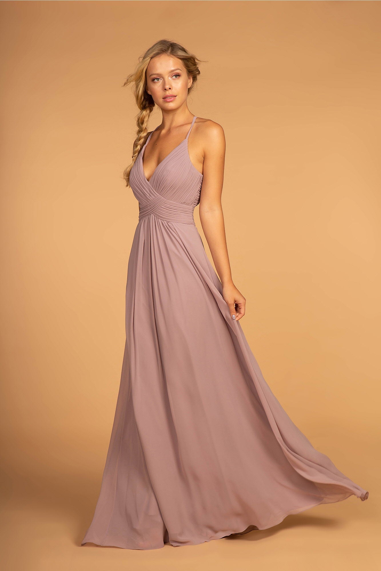 Chiffon Ruched Bodice Long Dress LuxuryLifeWay Online Store