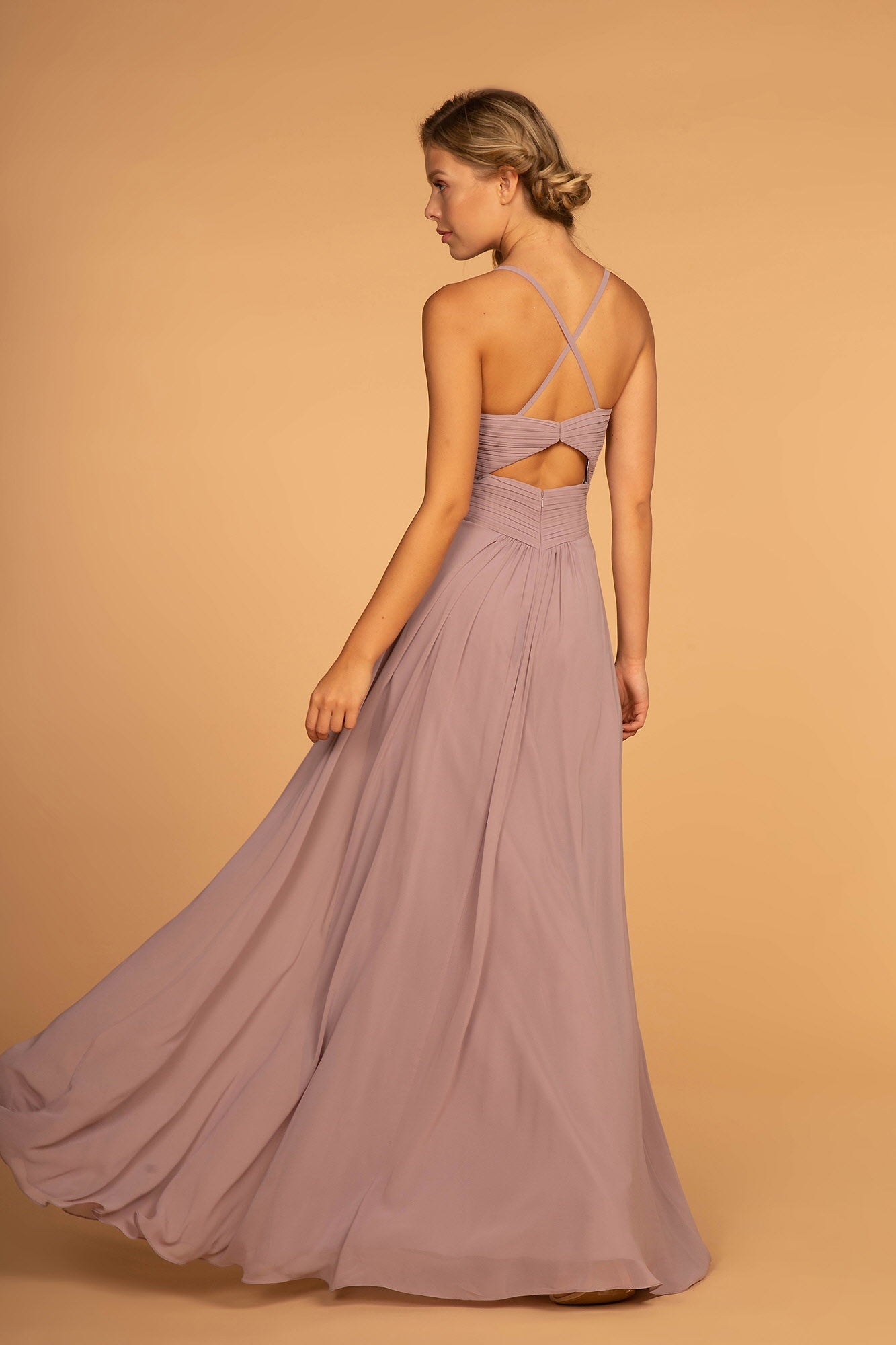 Chiffon Ruched Bodice Long Dress LuxuryLifeWay Online Store