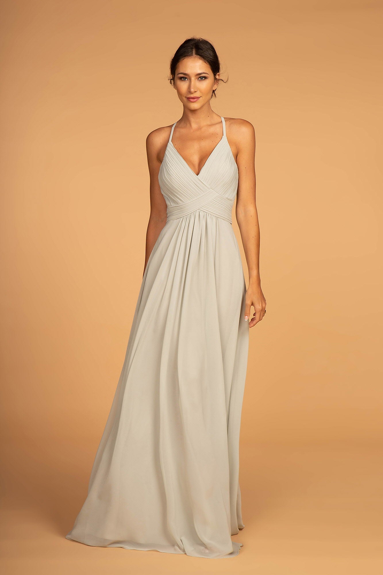 Chiffon Ruched Bodice Long Dress LuxuryLifeWay Online Store