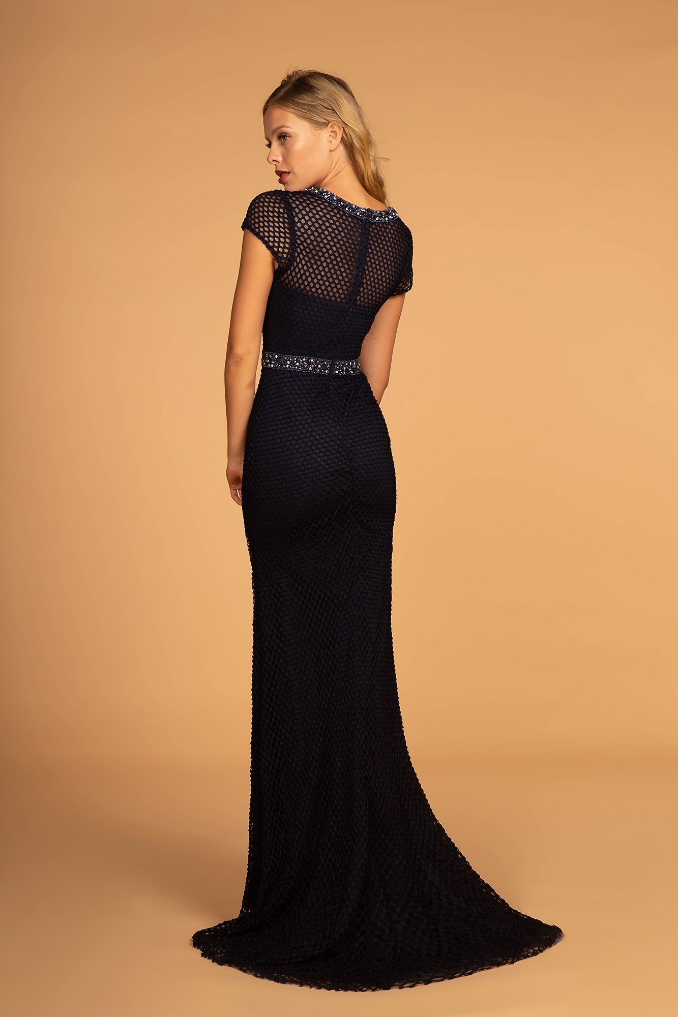 Short Sleeve Netting Mermaid Long Dress LuxuryLifeWay Online Store