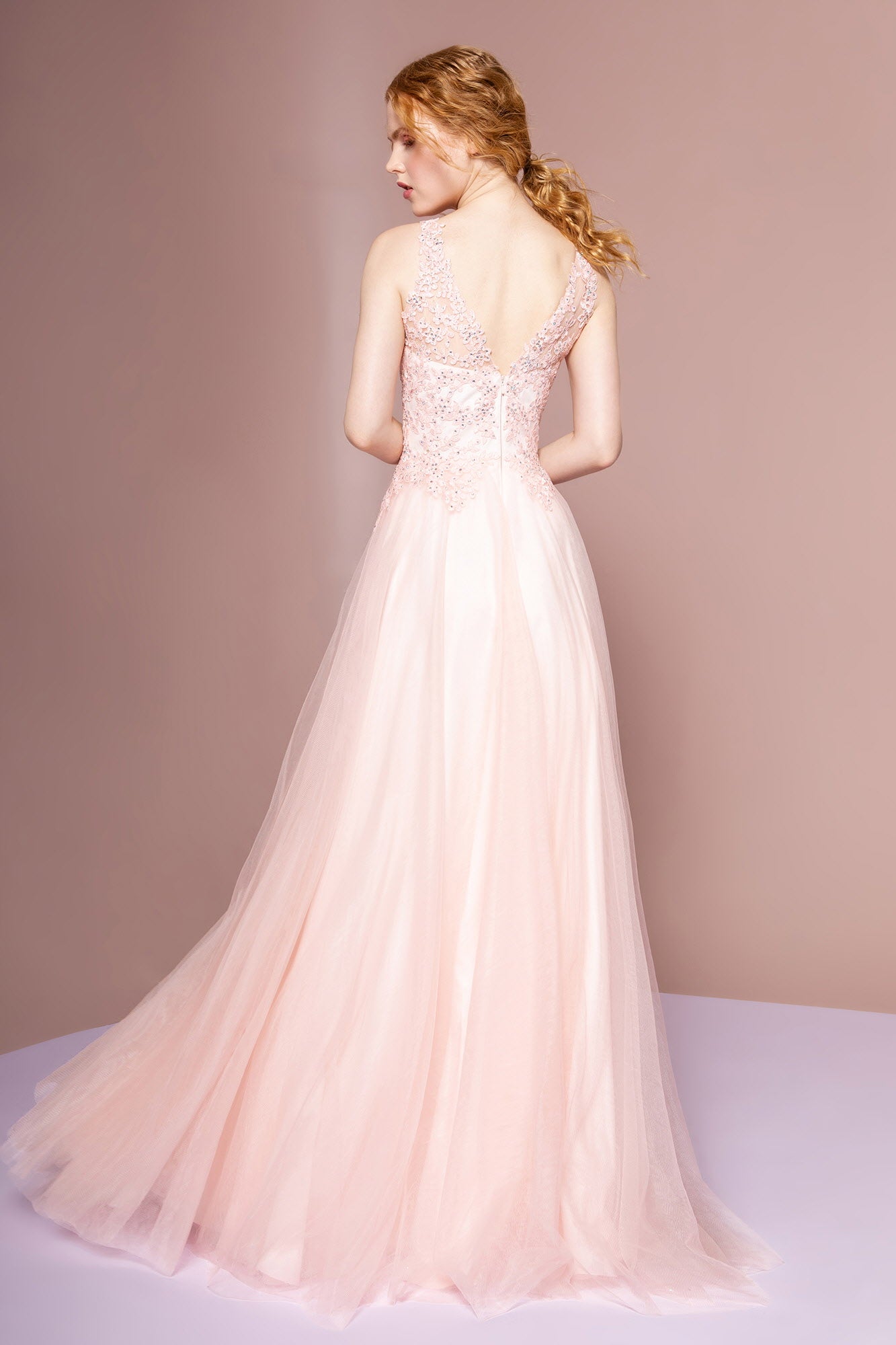 Floral Lace Embellished Bodice Mesh A-Line Dress LuxuryLifeWay Online Store