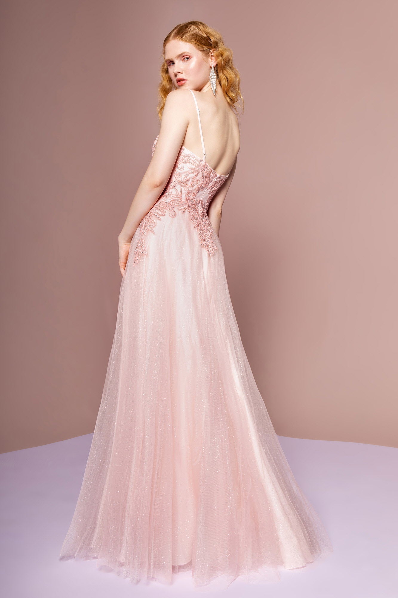 Embroidered Bodice and Mesh Glitter Floor Length Skirt LuxuryLifeWay Online Store