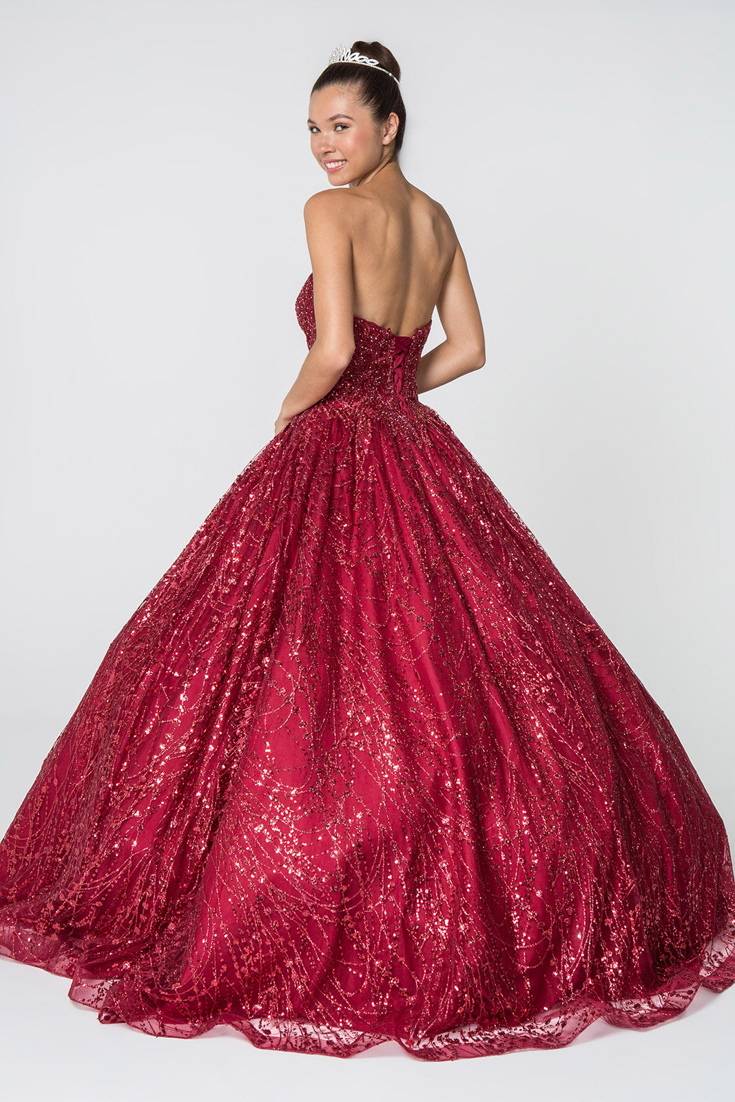 Glitter and Jewel Embellished Quinceanera Dress LuxuryLifeWay Online Store
