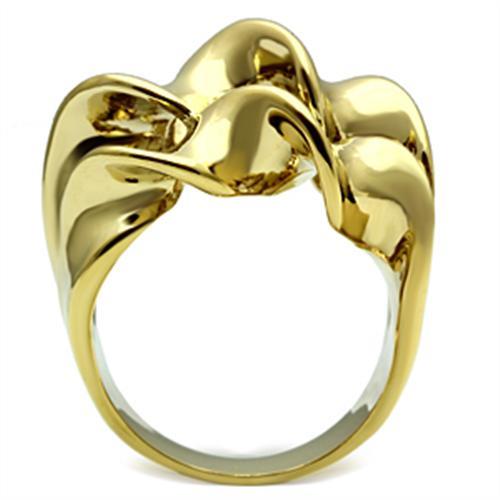 GL288 - IP Gold(Ion Plating) Brass Ring with No Stone LuxuryLifeWay Online Store