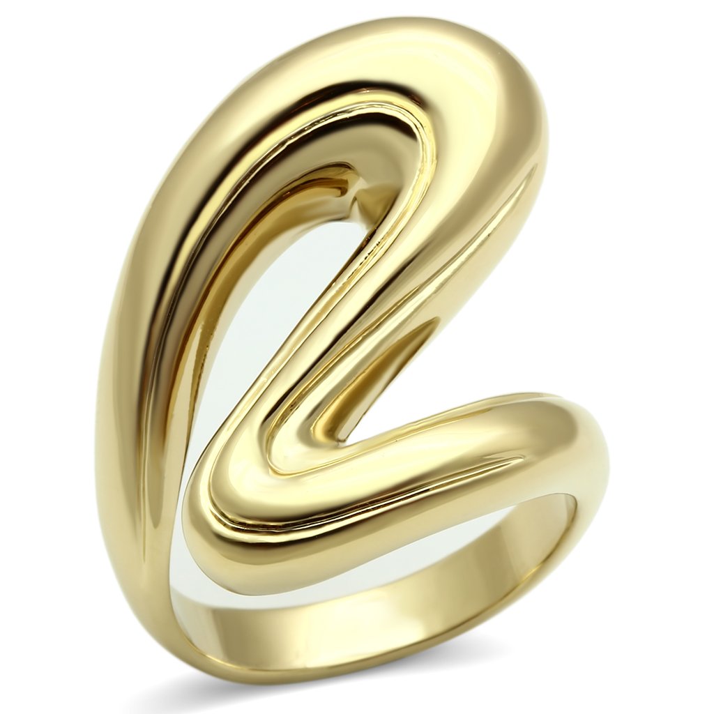 GL290 - IP Gold(Ion Plating) Brass Ring with No Stone LuxuryLifeWay Online Store
