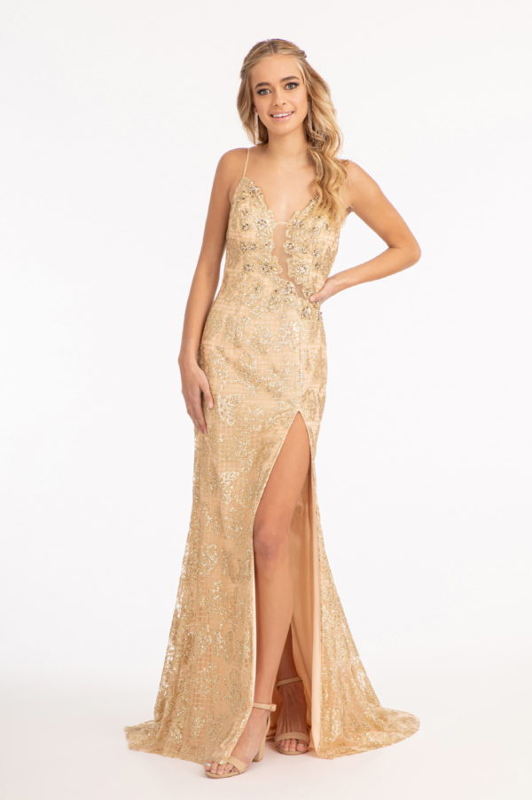 Glitter Embellished Mesh Mermaid Dress w/ Jewel Embellishment and Detached Layer LuxuryLifeWay Online Store