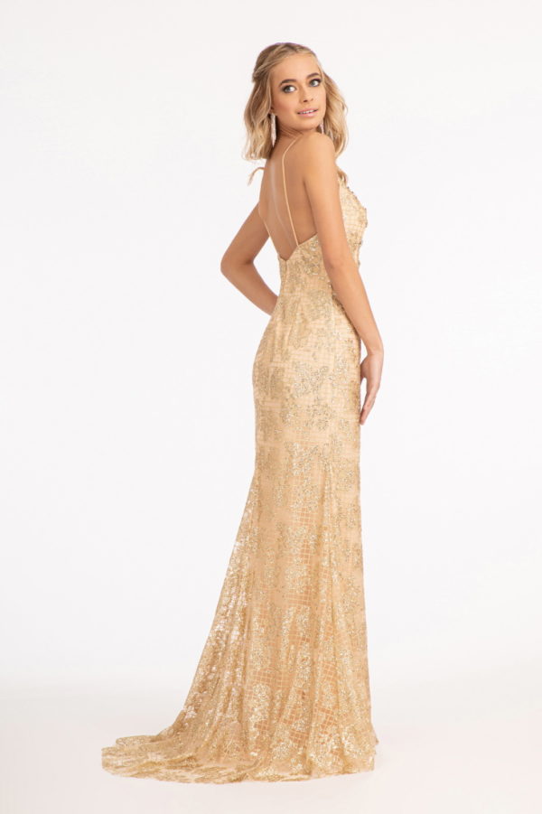 Glitter Embellished Mesh Mermaid Dress w/ Jewel Embellishment and Detached Layer LuxuryLifeWay Online Store