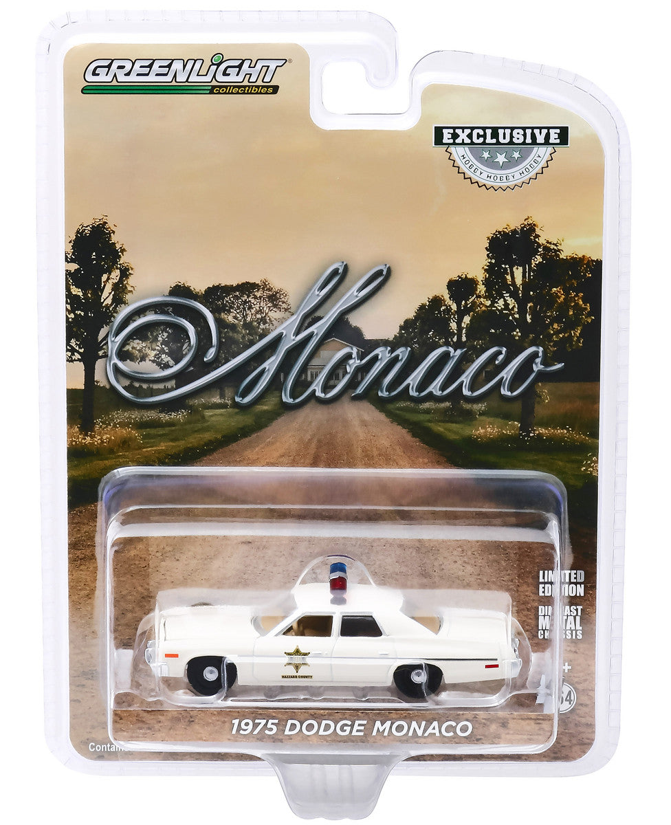 1975 Dodge Monaco Cream "Hazzard County Sheriff" "Hobby Exclusive" 1/64 Diecast Model Car by Greenlight LuxuryLifeWay Online Store