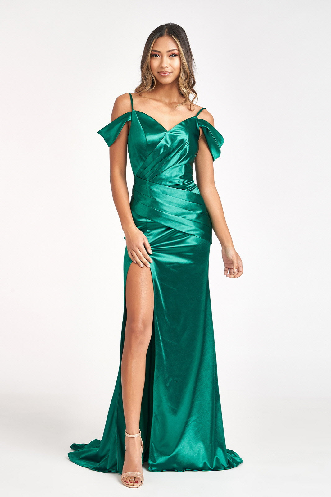 Sweetheart Satin Mermaid Dress w/ Pleated Waist and Slit LuxuryLifeWay Online Store