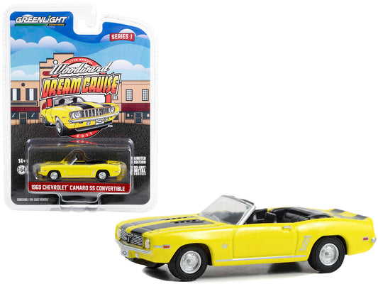 1969 Chevrolet Camaro SS Convertible Yellow with Black Stripes "17th Annual Woodward Dream Cruise Featured Heritage Vehicle" (2011) "Woodward Dream Cruise" Series 1 1/64 Diecast Model Car by Greenlight LuxuryLifeWay Online Store