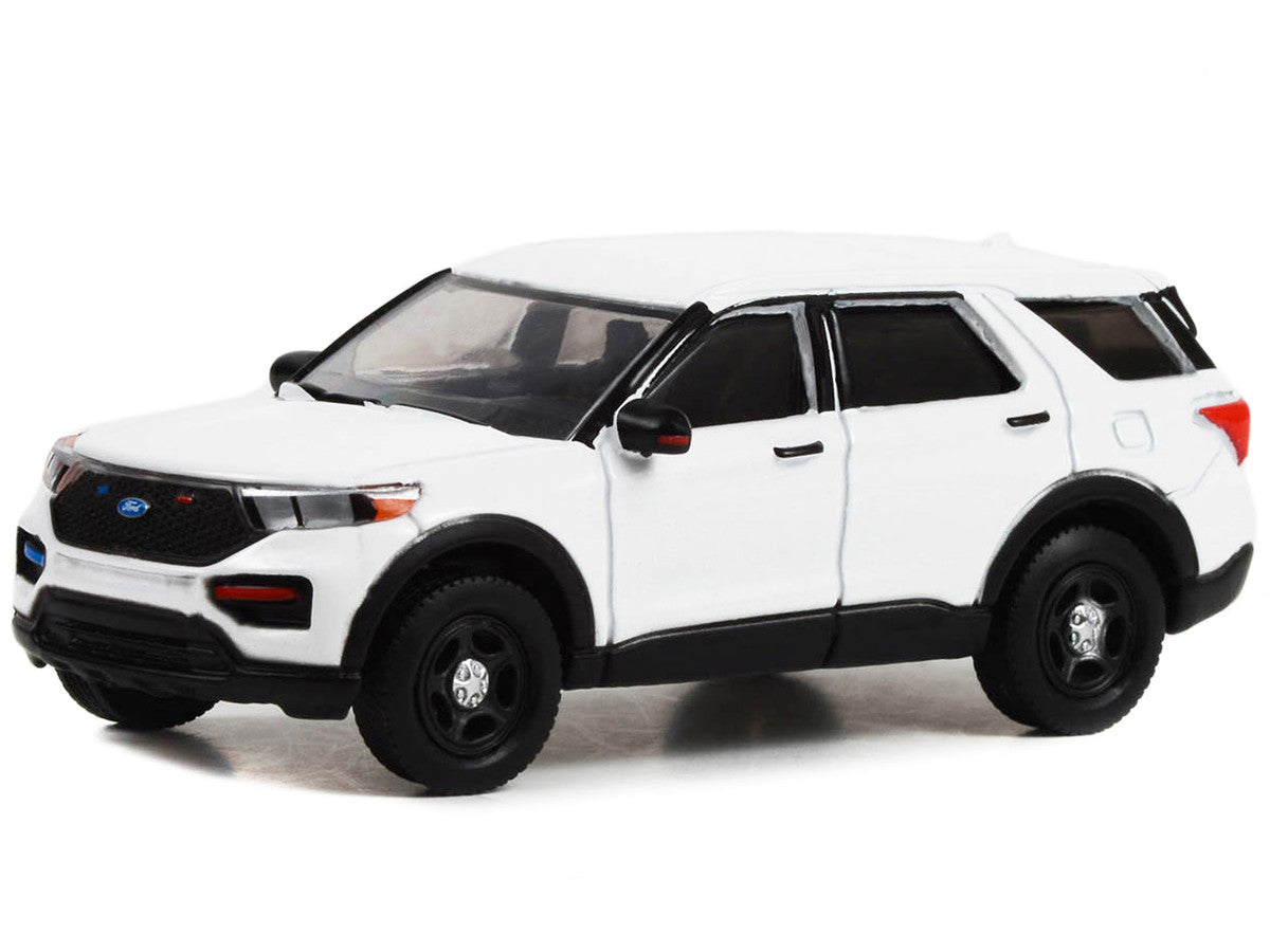 2022 Ford Police Interceptor Utility White "Hot Pursuit" "Hobby Exclusive" Series 1/64 Diecast Model Car by Greenlight LuxuryLifeWay Online Store