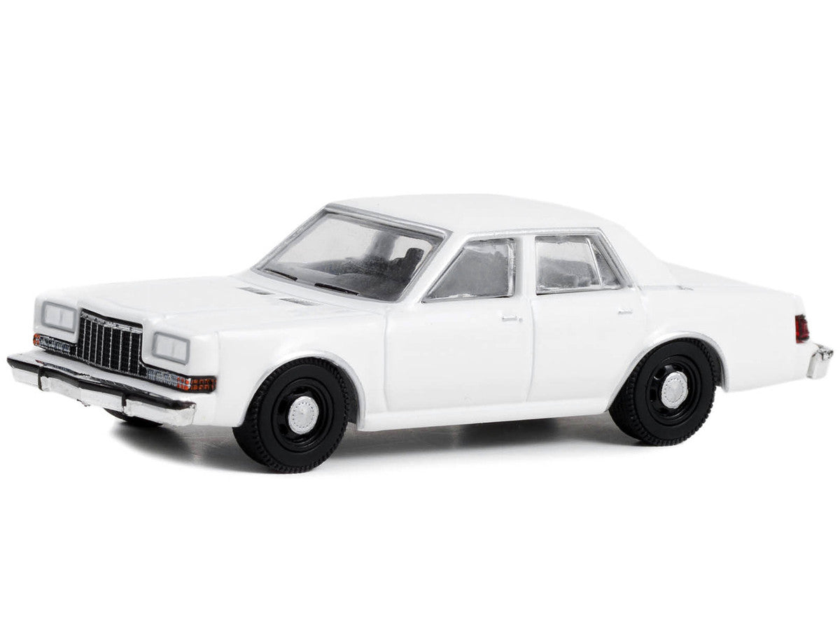 1980-1989 Dodge Diplomat Police Unmarked White "Hot Pursuit" "Hobby Exclusive" Series 1/64 Diecast Model Car by Greenlight LuxuryLifeWay Online Store