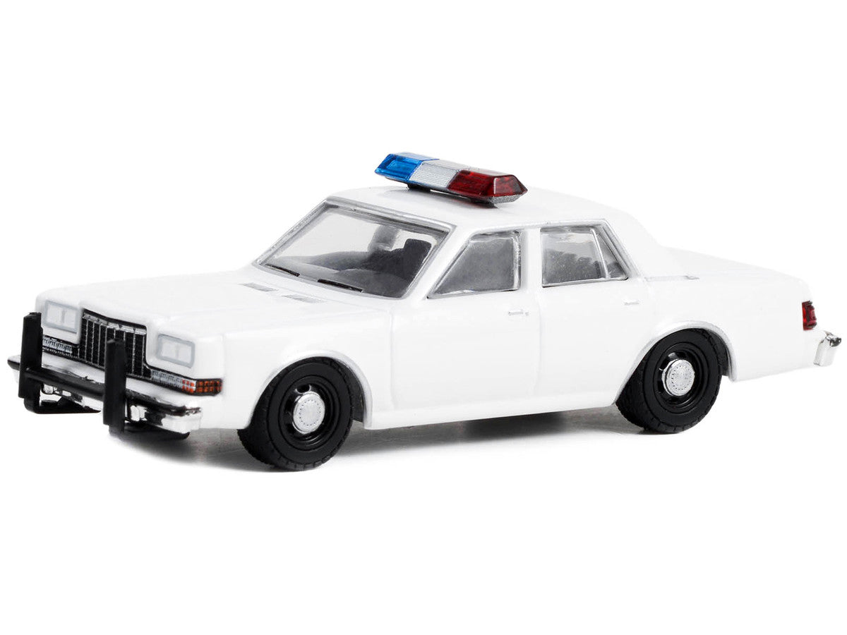 1980-1989 Dodge Diplomat Police Unmarked White with Light Bar "Hot Pursuit" "Hobby Exclusive" Series 1/64 Diecast Model Car by Greenlight LuxuryLifeWay Online Store