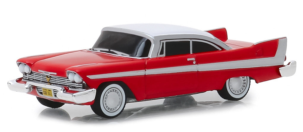 1958 Plymouth Fury Red with White Top "Evil Version" (Blacked Out Windows) "Christine" (1983) Movie "Hollywood Series" Release 24 1/64 Diecast Model Car by Greenlight LuxuryLifeWay Online Store