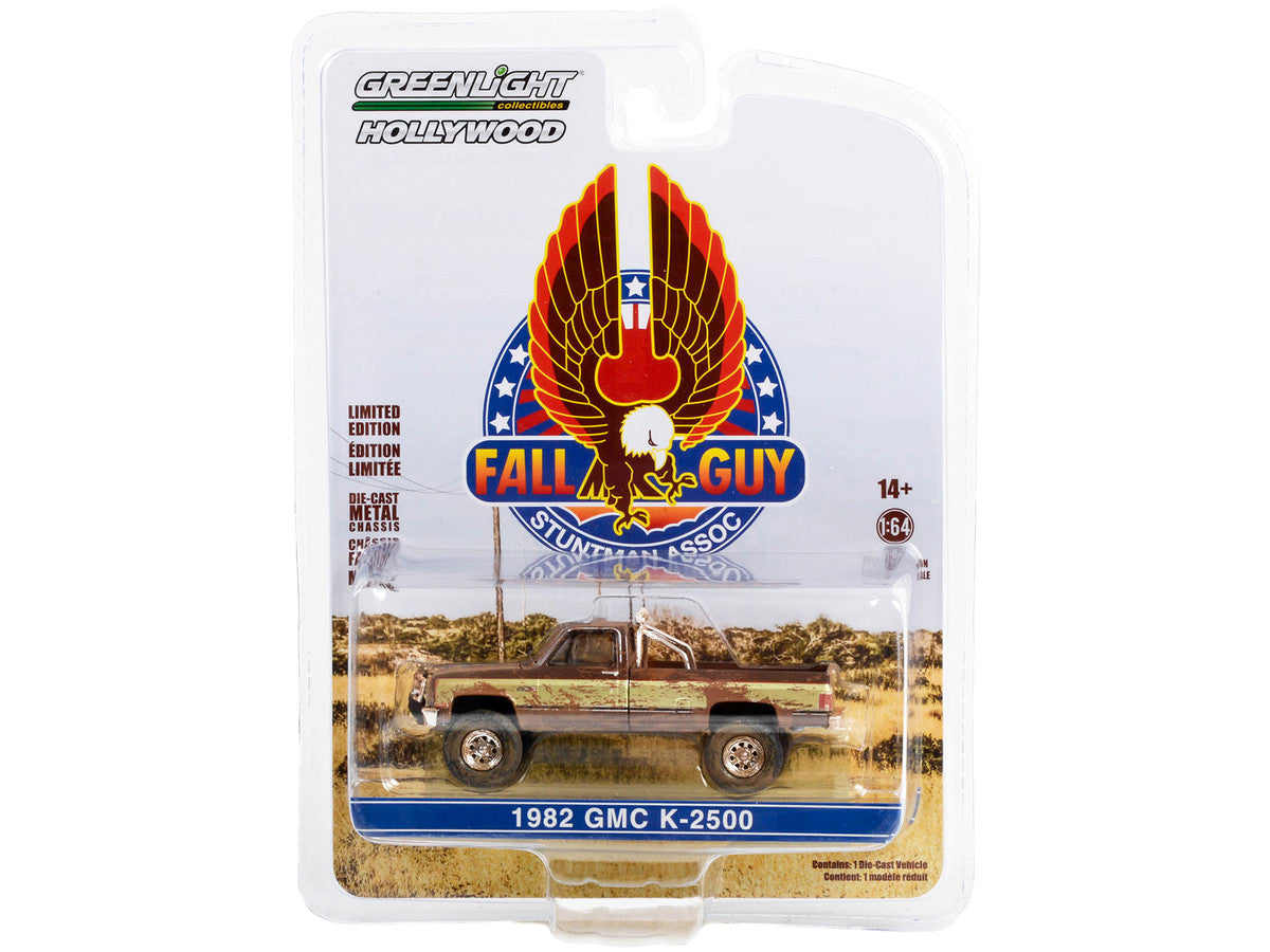 1982 GMC K-2500 Sierra Grande Pickup Truck Brown and Gold (Dirty Version) "Fall Guy Stuntman Association" Hollywood Special Edition 1/64 Diecast Model Car by Greenlight LuxuryLifeWay Online Store