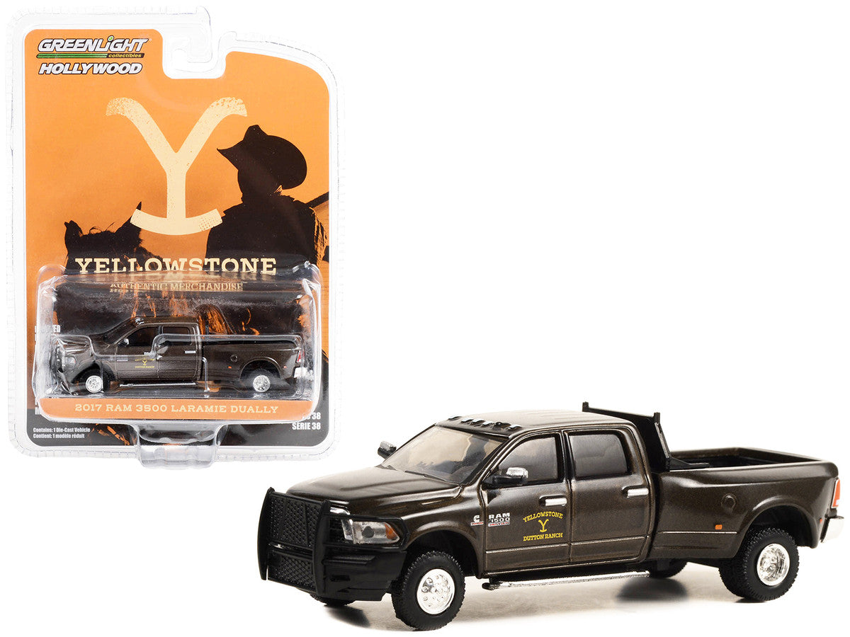 2017 Ram 3500 Laramie Dually Pickup Truck Brown Metallic "John Dutton - Yellowstone Dutton Ranch" "Yellowstone" (2018-Current) TV Series "Hollywood Series" Release 38 1/64 Diecast Model Car by Greenlight LuxuryLifeWay Online Store