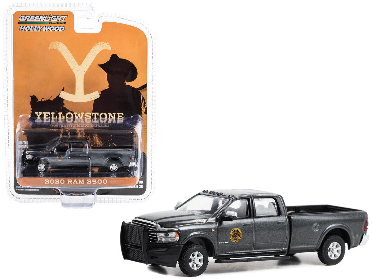 2020 Ram 2500 Pickup Truck Dark Gray Metallic "Montana Livestock Association" "Yellowstone" (2018-Current) TV Series "Hollywood Series" Release 39 1/64 Diecast Model Car by Greenlight LuxuryLifeWay Online Store