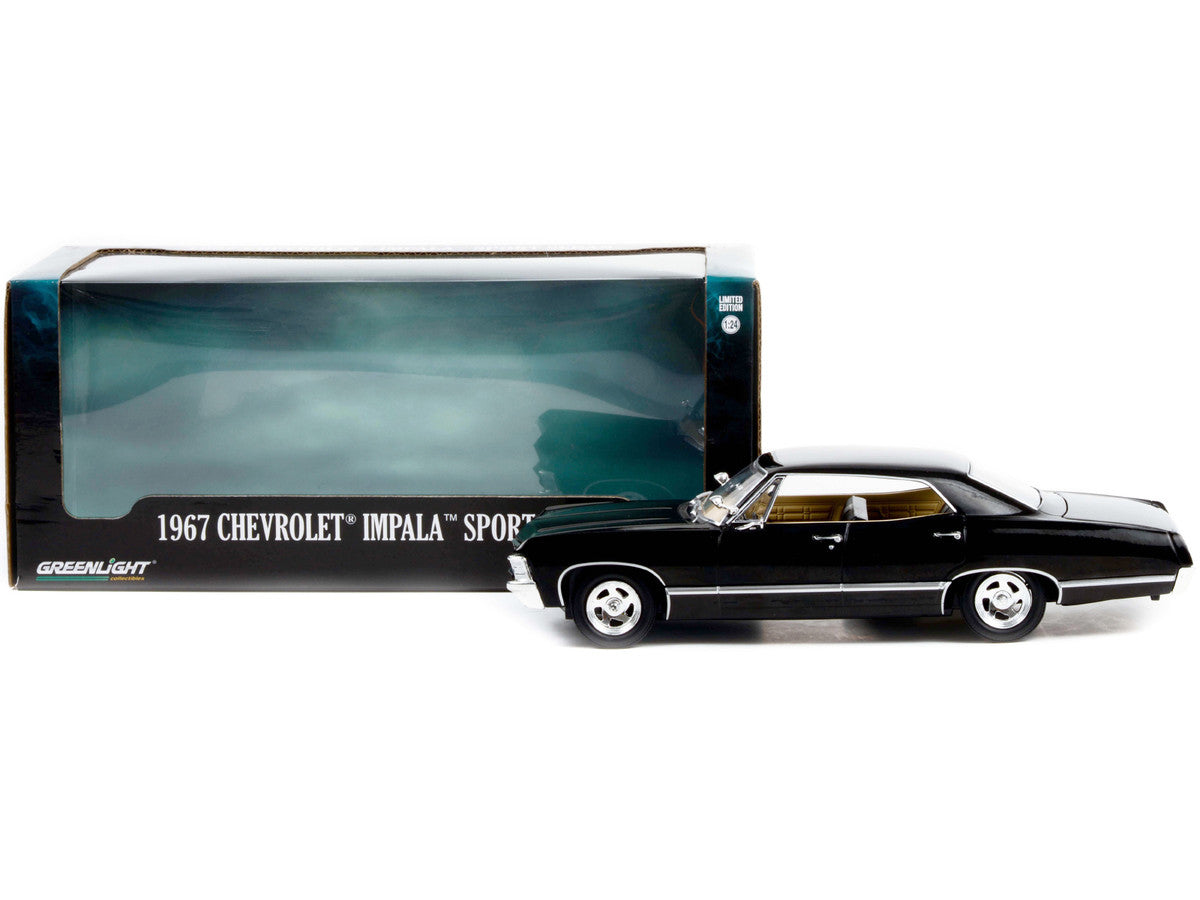 1967 Chevrolet Impala Sport Sedan Tuxedo Black 1/24 Diecast Model Car by Greenlight LuxuryLifeWay Online Store