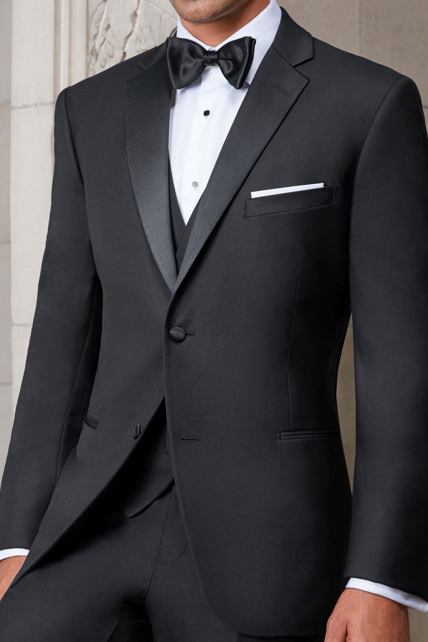 "Hartford" Black Tuxedo Jacket Notch (Separates) LuxuryLifeWay Online Store