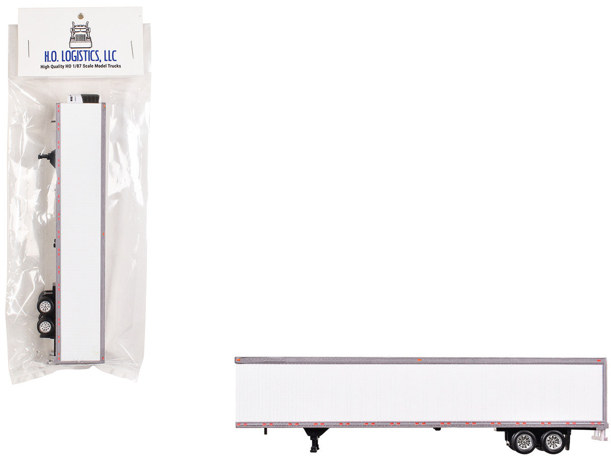 Box Trailer with Reefer White 1/87 (HO) Scale Plastic Model by HO Logistics LuxuryLifeWay Online Store