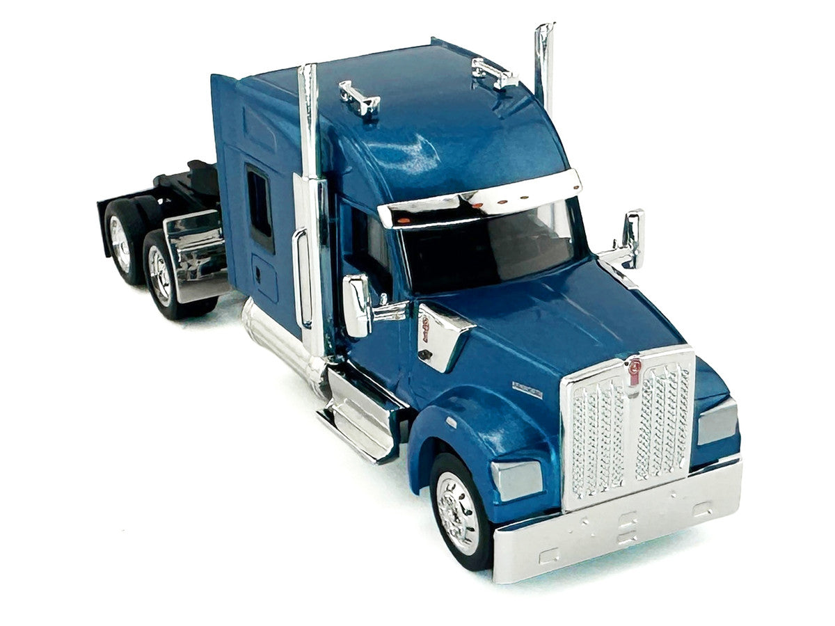 Kenworth W990 with Stand Up Sleeper Cab Blue Metallic 1/87 (HO) Plastic Model Car by HO Logistics LuxuryLifeWay Online Store