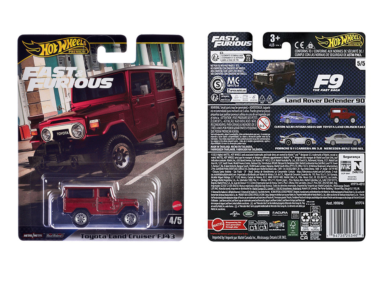 Toyota Land Cruiser FJ43 Red with White Top "The Fate of the Furious" (2017) Movie "Fast & Furious" Series Diecast Model Car by Hot Wheels LuxuryLifeWay Online Store