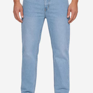Men's Denim Jeans, Light Wash Tapered Fit Pants NorixaFashion.com