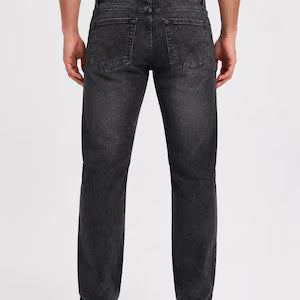 Cedarwyn Men's Slim Straight Jeans, Faded Black Wash NorixaFashion.com