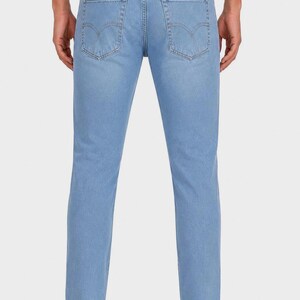 Men's Denim Jeans, Light Wash Tapered Fit Pants NorixaFashion.com