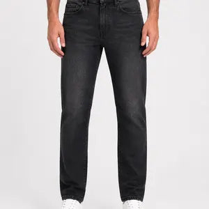 Cedarwyn Men's Slim Straight Jeans, Faded Black Wash NorixaFashion.com