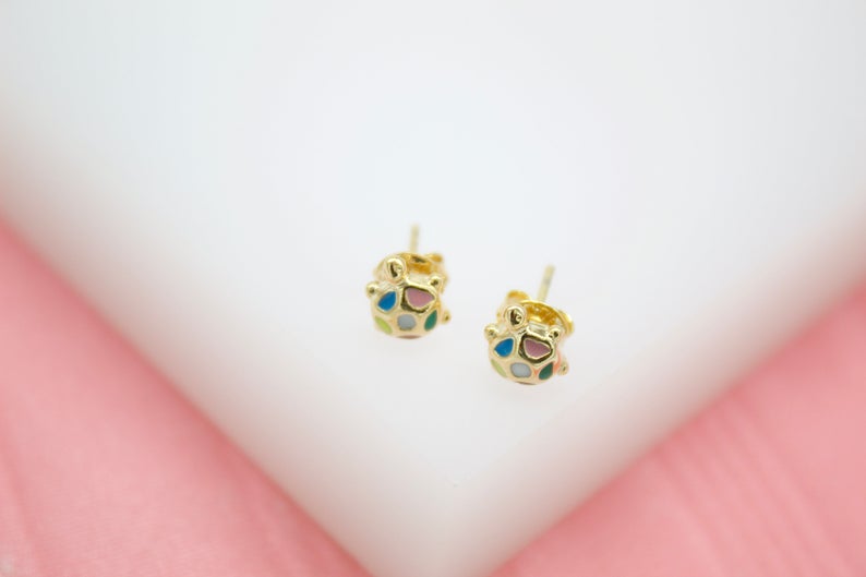 18K Gold Filled Turtle Stud Earrings LuxuryLifeWay Online Store