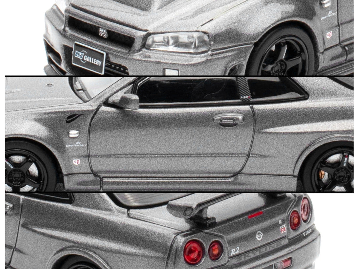 Nissan Skyline GT-R (R34) Z-Tune RHD (Right Hand Drive) Gray Metallic "Thailand Diecast Expo 2025 Event Edition" 1/64 Diecast Model Car by Inno Models LuxuryLifeWay Online Store